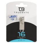فلش مموری TRUEBYTE USB2.0 مدل T3 ظرفیت 16GB - نقره ای (گارانتی مادام العمر شرکت آی تین)