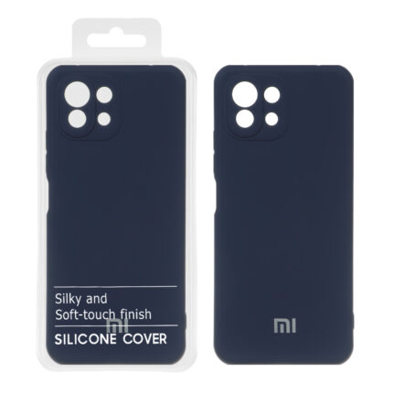 قاب نیو سیلیکون محافظ لنزدار RFF مدل Xiaomi Mi 11 Lite - سرمه ای (پک دار)