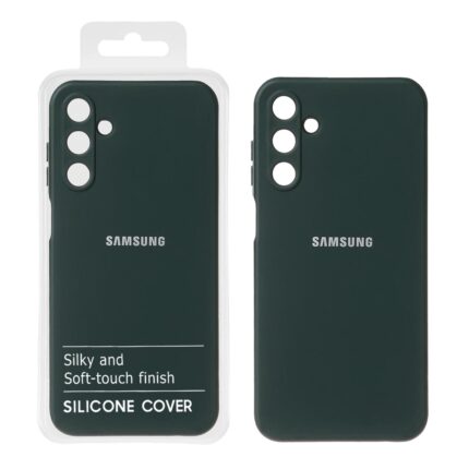 قاب نیو سیلیکون محافظ لنزدار RFF مدل Samsung Galaxy A15 - سبز تیره (پک دار)