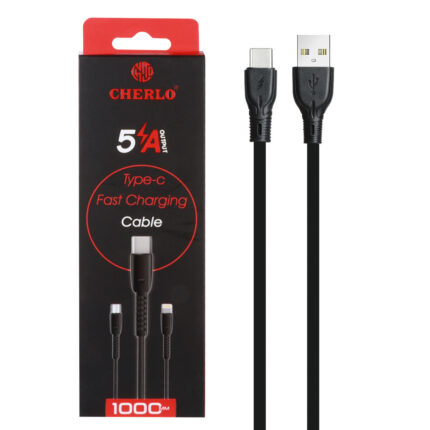 کابل شارژ فست CHERLO Type-C مدل CH-TC09 - مشکی - SMO