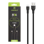 کابل شارژ 1.1 متری فست اندروید CHERLO مدل CH-V809 - مشکی - SMO