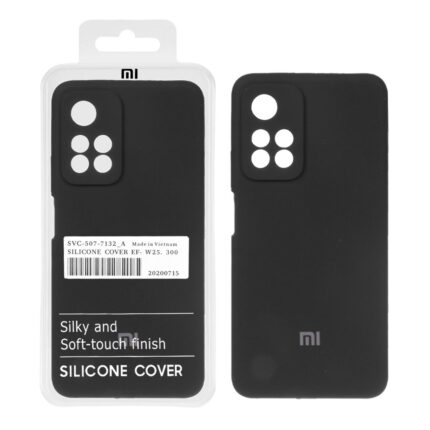 قاب سیلیکونی پاک کنی اورجینال درجه یک Xiaomi Redmi Note 11 5G / Poco M4 Pro 5G - مشکی (پک دار)