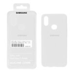 قاب سیلیکونی پاک کنی اورجینال درجه یک Samsung Galaxy A10s - سفید (پک دار)