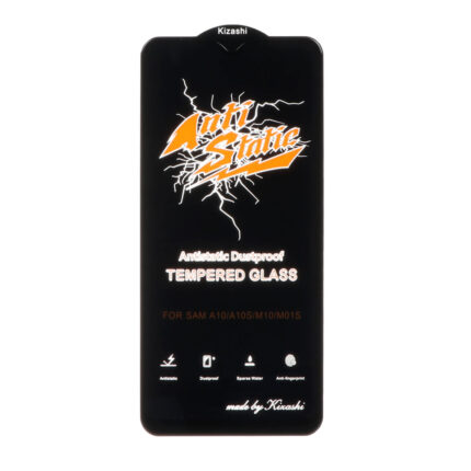 محافظ صفحه نمایش شیشه ای Samsung A10 / A10S / M10 / M20 / M01S - Full Cover Anti Static Kizashi (بدون پک) - مشکی