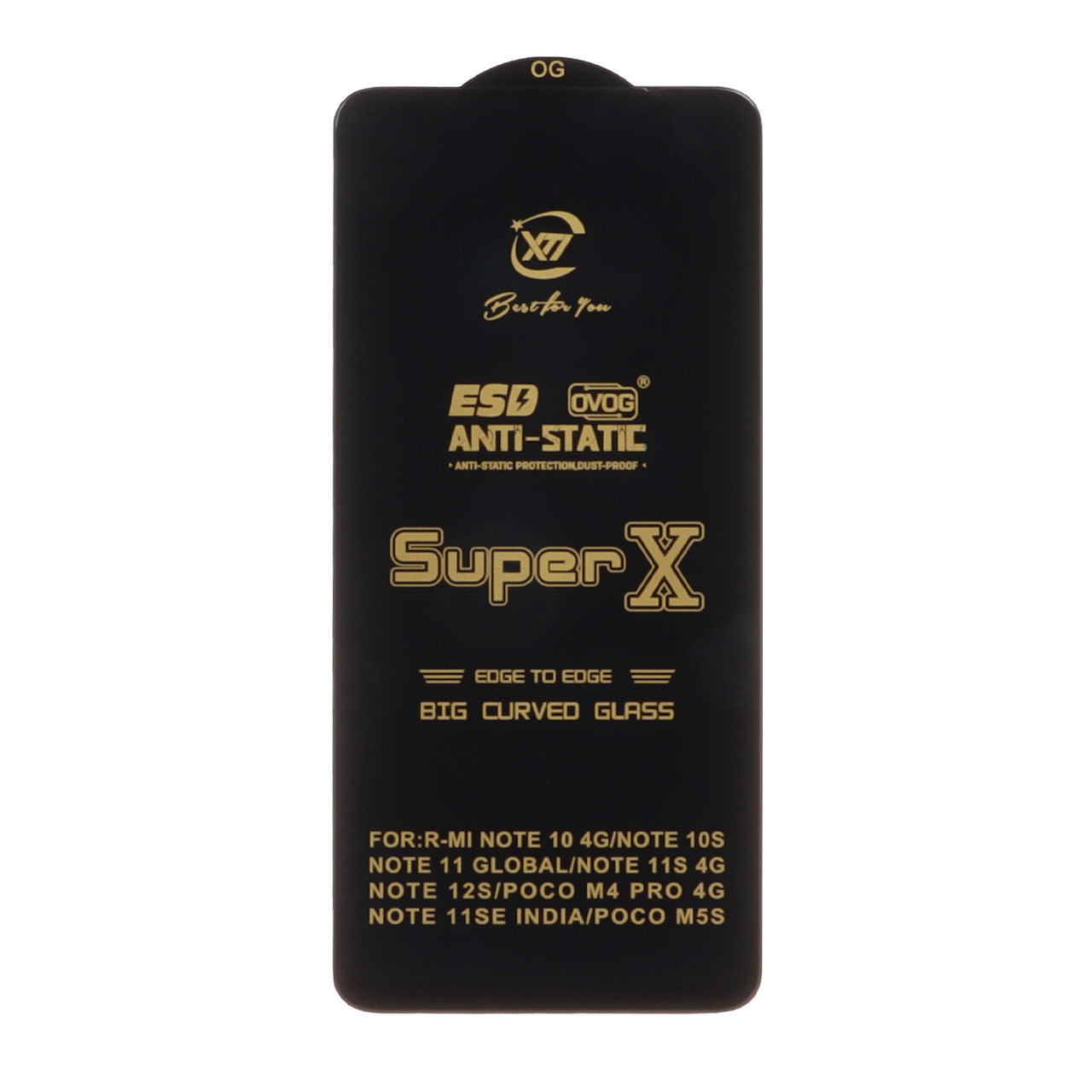 1034324 محافظ صفحه نمایش آنتی استاتیک Full Cover Super X مدل Xiaomi Redmi Note 12S / Redmi Note 11 4G / Redmi Note 11S / Redmi Note 10 4G / Redmi Note 10S / Poco M5S / Poco M4 Pro 4G - تصویر 1