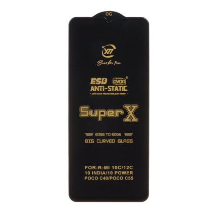 محافظ صفحه نمایش آنتی استاتیک Full Cover Super X مدل Xiaomi Redmi A3/ A3x / Redmi 10C / Redmi 12C / Redmi 11A / Redmi 10 Power / Poco C40 / Poco C55 / C61