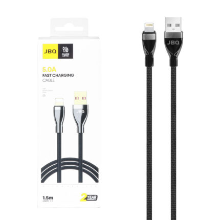 کابل شارژ 1.5 متری فست آیفون JBQ مدل CA-500 - مشکی (گارانتی یکساله رصاصی)