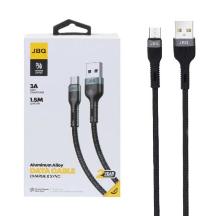 کابل شارژ 1.5 متری فست اندروید JBQ مدل CA-730 - مشکی (گارانتی یکساله رصاصی)