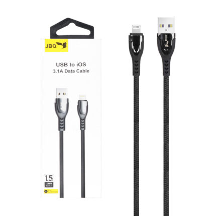 کابل شارژ 1.5 متری فست آیفون JBQ مدل DT-02 - مشکی (گارانتی یکساله رصاصی)