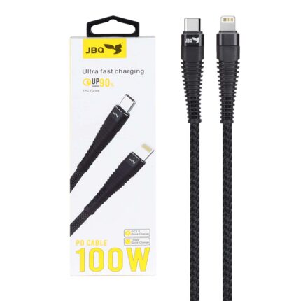 کابل شارژ PD و فست JBQ Type-C to Lightning مدل CB-100PH - مشکی (گارانتی یکساله رصاصی)