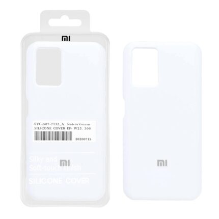قاب سیلیکونی پاک کنی اورجینال درجه یک Xiaomi Redmi Note 10 4G / Redmi Note 10S / Poco M5S - سفید (پک دار)