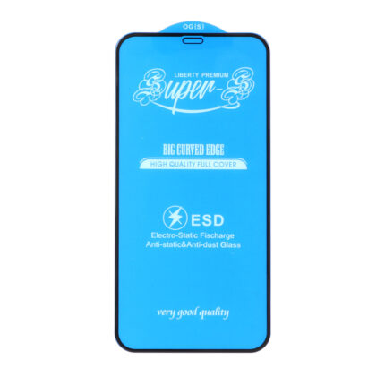 محافظ صفحه نمایش شیشه ای آنتی استاتیک مات Full Cover Super S-OG مدل Iphone 11 / XR - مشکی (بدون پک)