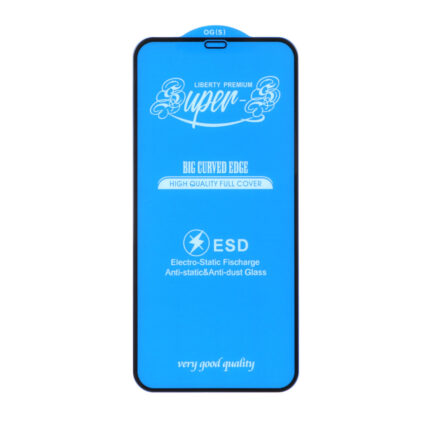 محافظ صفحه نمایش شیشه ای آنتی استاتیک مات Full Cover Super S-OG مدل Iphone X Max / XS Max / 11 Pro Max - مشکی (بدون پک)