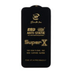 محافظ صفحه نمایش آنتی استاتیک iPhone 14 Pro Max - Full Cover Super X - مشکی (بدون پک)