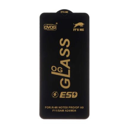 محافظ صفحه نمایش شیشه ای درجه یک Xiaomi Redmi Note 8 Pro / Poco M3 / Redmi 9T / Note 9 4G - Full Cover OG - ESD OVOG