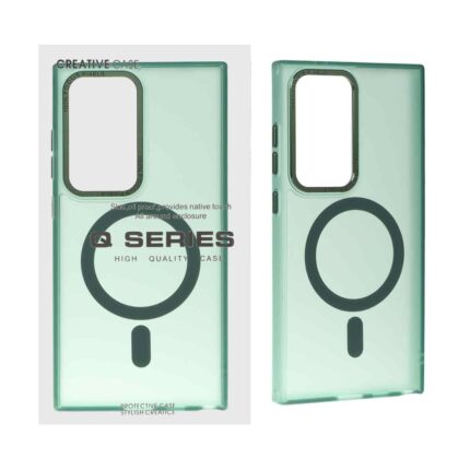قاب Focus Pixels لنز آلومینیومی مات Magsafe مدل Samsung Galaxy S24 Ultra - سبز (پک دار)