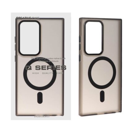قاب Focus Pixels لنز آلومینیومی مات Magsafe مدل Samsung Galaxy S23 Ultra - مشکی (پک دار)