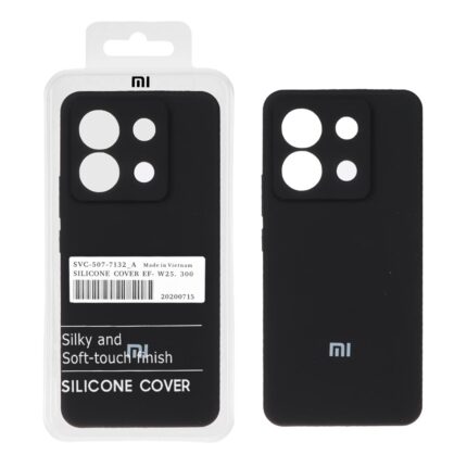 قاب سیلیکونی پاک کنی اورجینال درجه یک Xiaomi Redmi Note 13 Pro 5G / Poco X6 5G - مشکی (پک دار)