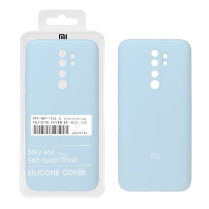 قاب سیلیکونی پاک کنی اورجینال درجه یک Xiaomi Redmi Note 8 Pro - آبی آسمانی (پک دار)