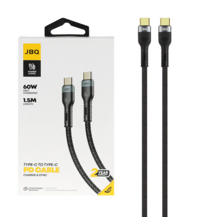 کابل شارژ 1.5 متری PD و فست JBQ Type-C to Type-C مدل CA-720 - مشکی (گارانتی یکساله رصاصی)