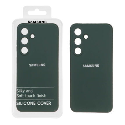 قاب نیو سیلیکون محافظ لنزدار RFF مدل Samsung Galaxy S24 - سبزتیره (پک دار)