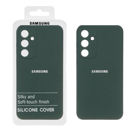 قاب نیو سیلیکون محافظ لنزدار RFF مدل Samsung Galaxy A35 - سبزتیره (پک دار)