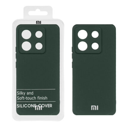 قاب نیو سیلیکون محافظ لنزدار RFF مدل Xiaomi Redmi Note 13 Pro 5G / Poco X6 5G - سبزتیره (پک دار)
