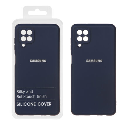 قاب نیو سیلیکون محافظ لنزدار RFF مدل Samsung Galaxy A12 / M12 / F12 - سرمه ای (پک دار)