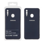 قاب نیو سیلیکون محافظ لنزدار RFF مدل Samsung Galaxy A20s - سرمه ای (پک دار)