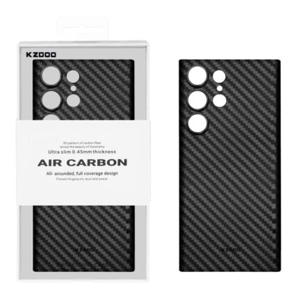 قاب محافظ لنزدار Original KDoo Air Carbon مدل Samsung Galaxy S23 Ultra - مشکی (پک دار)