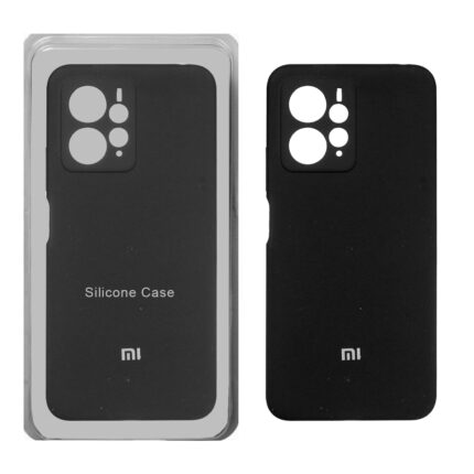 قاب سیلیکونی پاک کنی محافظ لنزدار اورجینال Xiaomi Redmi Note 12 4G - مشکی (پک اصلی)