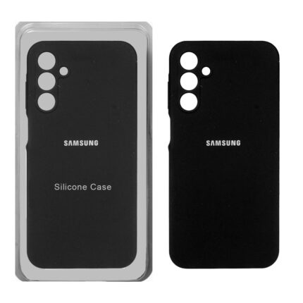 قاب سیلیکونی پاک کنی محافظ لنزدار اورجینال Samsung Galaxy A15 - مشکی (پک اصلی)