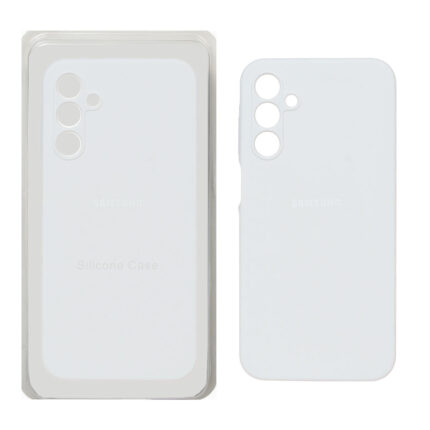 قاب سیلیکونی پاک کنی محافظ لنزدار اورجینال Samsung Galaxy A15 - سفید (پک اصلی)