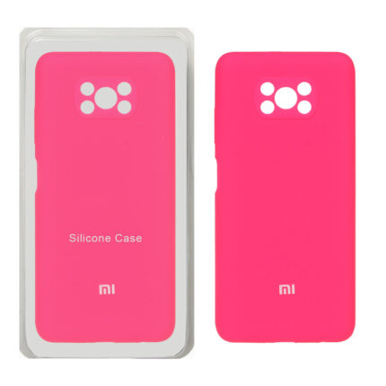 قاب سیلیکونی پاک کنی محافظ لنزدار اورجینال Xiaomi Poco X3 / Poco X3 Pro / Poco X3 NFC - صورتی فانتزی (پک اصلی)