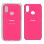 قاب سیلیکونی پاک کنی اورجینال Samsung Galaxy A10s - صورتی فانتزی (پک اصلی)