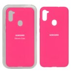 قاب سیلیکونی پاک کنی اورجینال Samsung Galaxy A11 / M11 - صورتی فانتزی (پک اصلی)