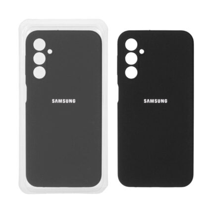 قاب سیلیکونی پاک کنی محافظ لنزدار اورجینال Samsung Galaxy A24 - مشکی (پک اصلی)