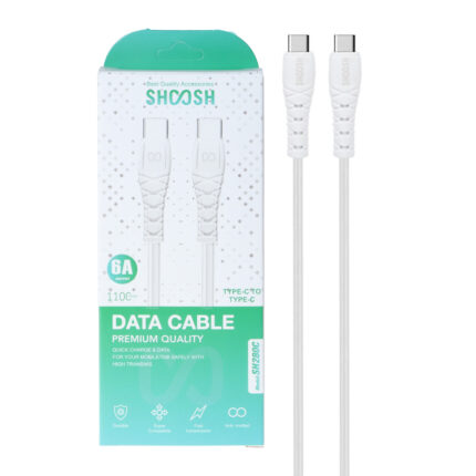 کابل شارژ 1.1 متری فست Shoosh Type-C to Type-C مدل SH280C - سفید - SMO