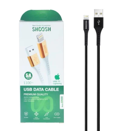 کابل شارژ 1.1 متری فست آیفون Shoosh مدل SH65i - مشکی - SMO