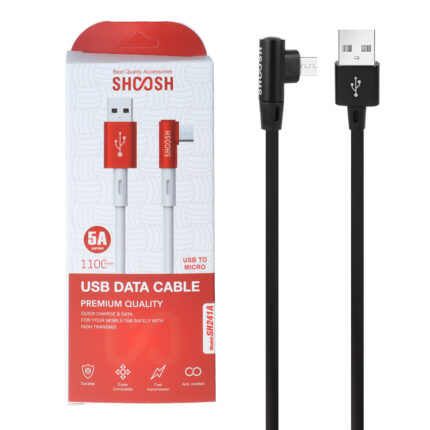 کابل شارژ 1.1 متری فست اندروید Shoosh مدل SH241A - مشکی - SMO
