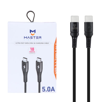 کابل شارژ فست MASTER Type-C to Type-C مدل ETM 002 - مشکی