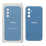 قاب سیلیکونی پاک کنی محافظ لنزدار اورجینال Samsung Galaxy A54 - آبی تیره (پک اصلی)