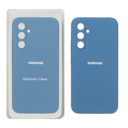 قاب سیلیکونی پاک کنی محافظ لنزدار اورجینال Samsung Galaxy A54 - آبی تیره (پک اصلی)