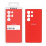 قاب سیلیکونی پاک کنی اورجینال درجه یک Samsung Galaxy S24 Ultra - قرمز (پک اصلی)