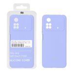 قاب سیلیکونی پاک کنی اورجینال درجه یک Xiaomi Poco M4 Pro 4G - یاسی (پک اصلی)
