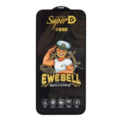 محافظ صفحه نمایش شیشه ای Full Cover Super D Esd Ewesell مدل Iphone 15 Pro Max (بدون پک)