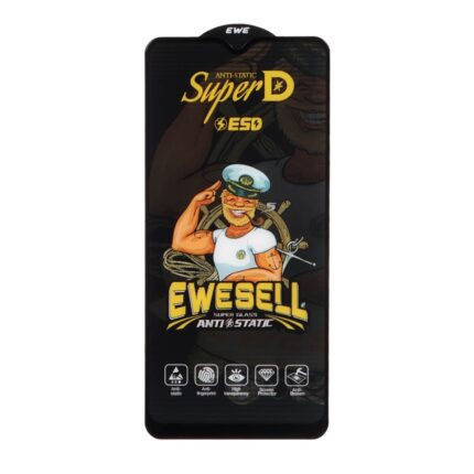محافظ صفحه نمایش شیشه ای Full Cover Super D Esd Ewesell مدل Samsung Galaxy A20s (بدون پک)