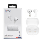 ایرفون بی سیم NITU مدل NITU-09 - سفید NEW (گارانتی 18 ماه تعویض نیکان همراه)