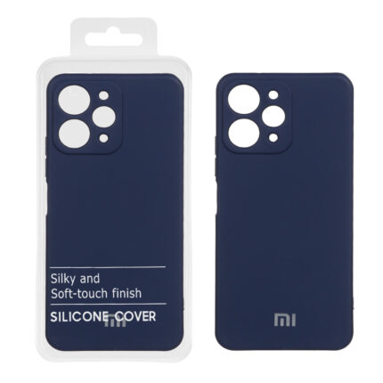 قاب نیو سیلیکون محافظ لنزدار RFF مدل Xiaomi Redmi 12 / Poco M6 Pro 5G - سرمه ای (پک دار)