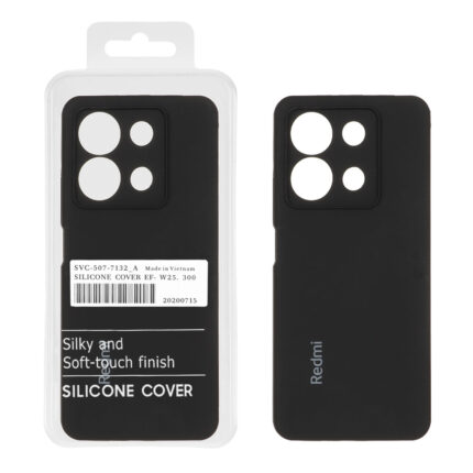 قاب سیلیکونی پاک کنی اورجینال درجه یک Xiaomi Redmi Note 13 4G - مشکی (پک دار)